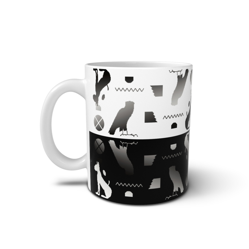 エジプトの白黒猫(モノクロ)