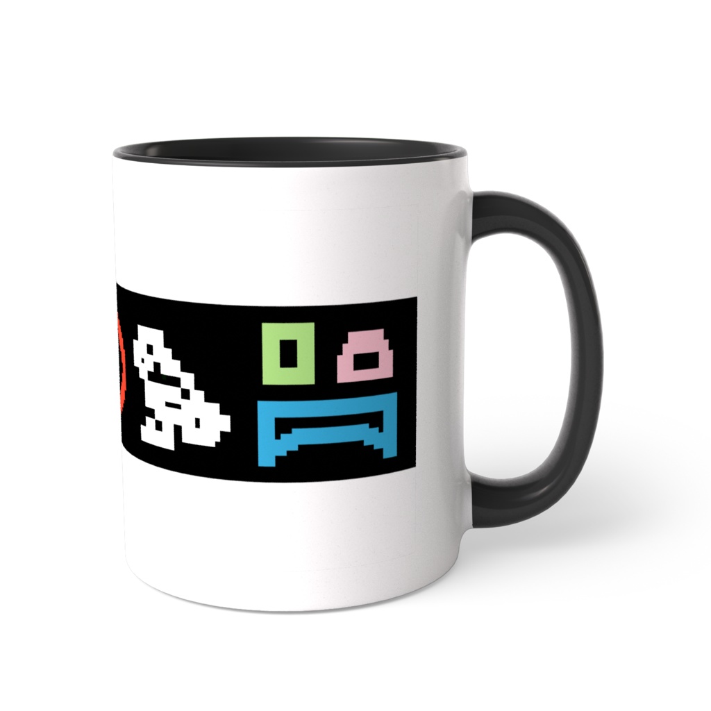 ドット絵ヒエログリフツートンマグ（ツートンマグ用カラー）