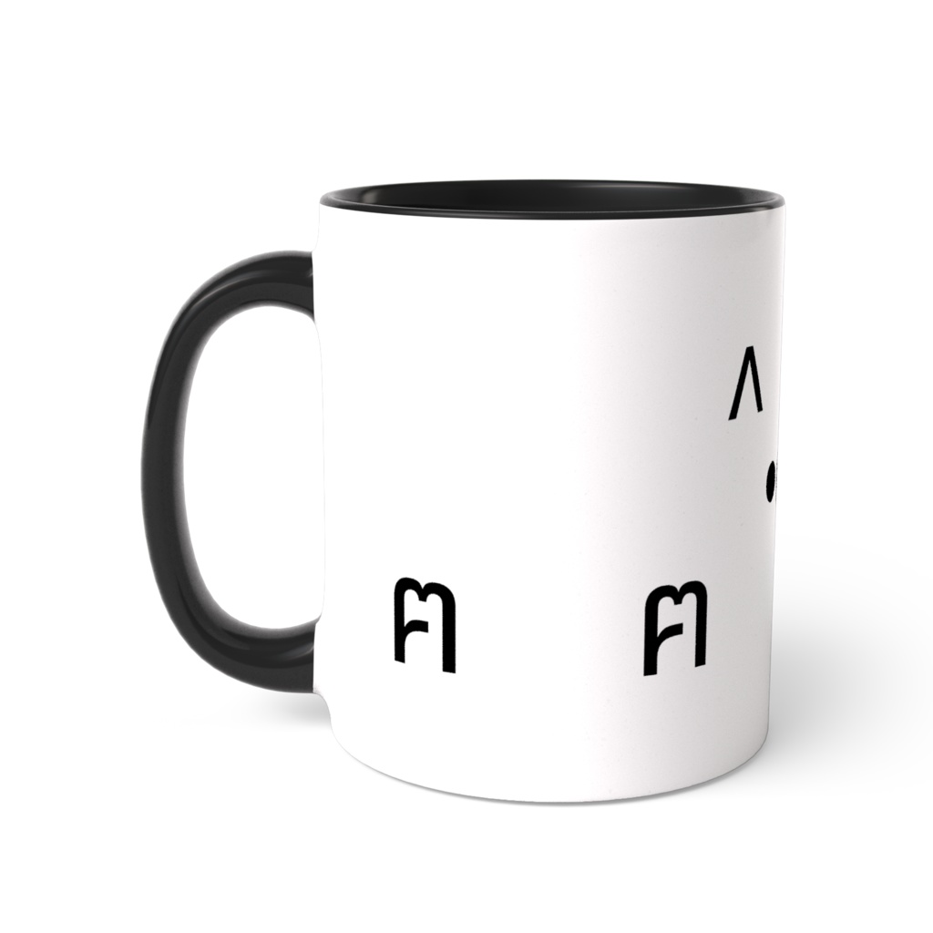 猫顔文字ツートンマグ