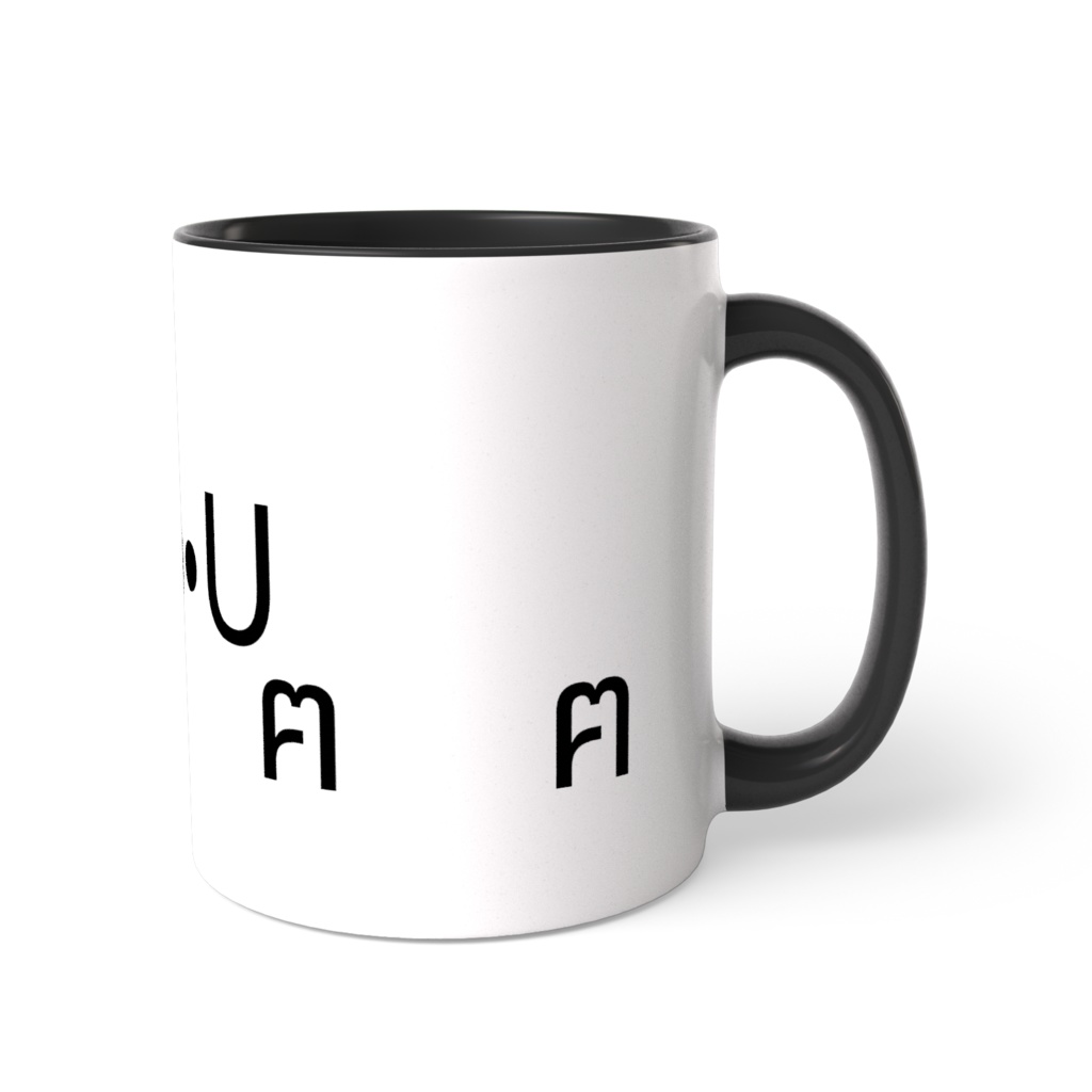 犬顔文字ツートンマグ