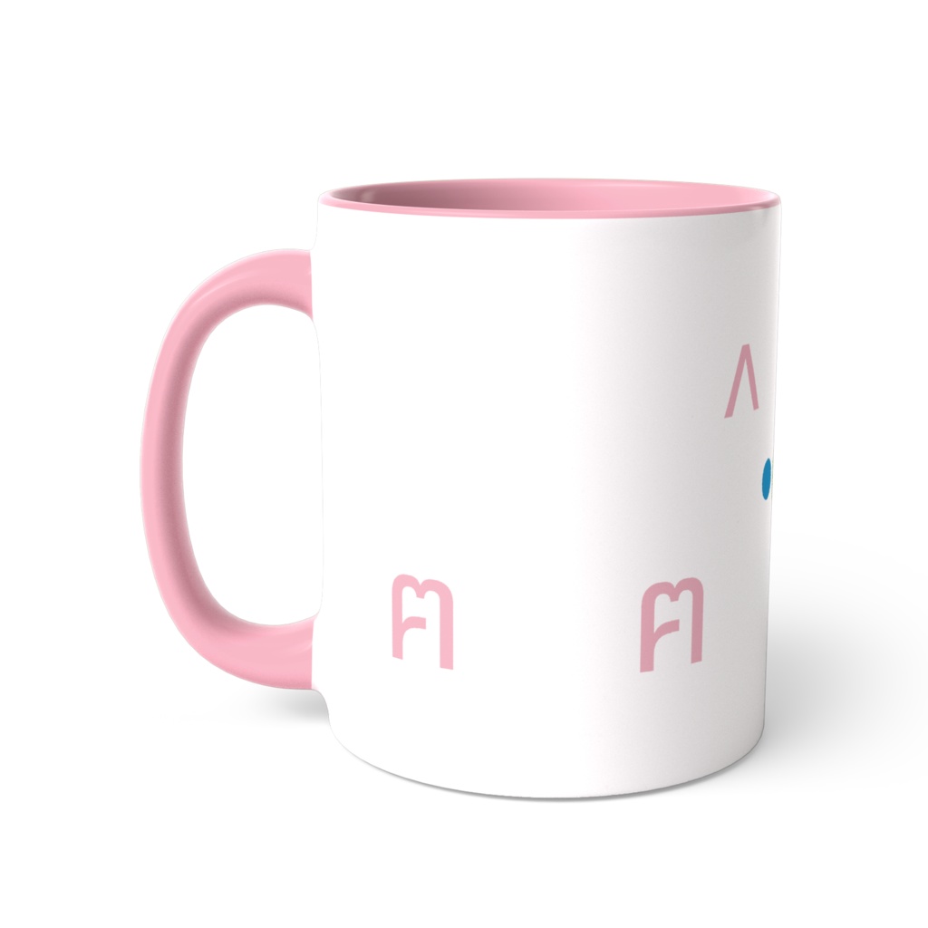 猫顔文字ツートンマグ(オッドアイ)