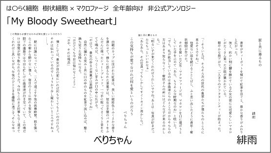 アクキー2種とノベルティ全部セット 樹状細胞×マクロファージ非公式アンソロジー「My Bloody Sweetheart」