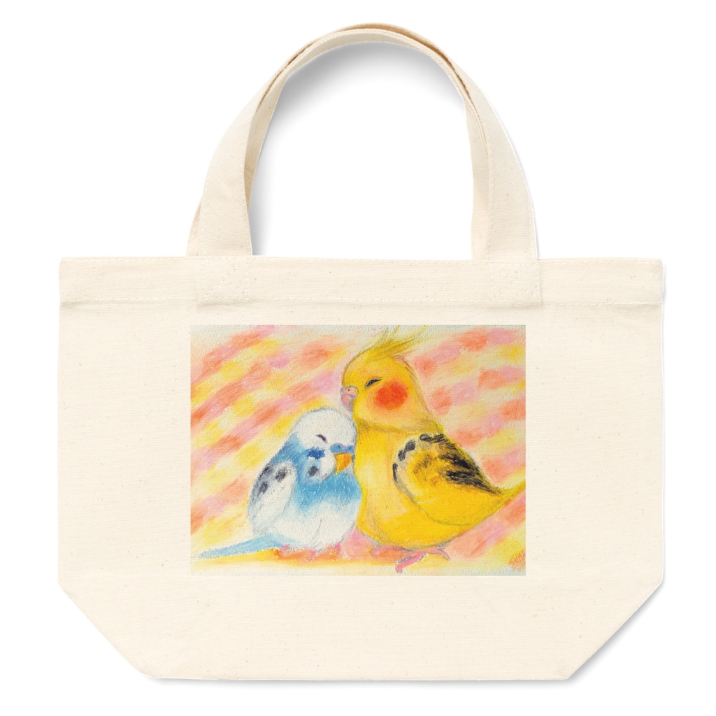 もふもふインコ仲良しトートバッグ