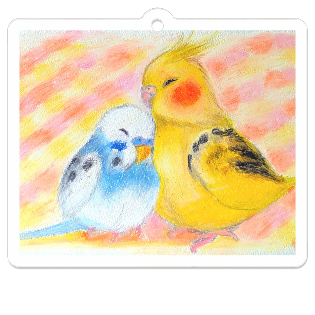 もふもふインコ仲良しキーホルダー