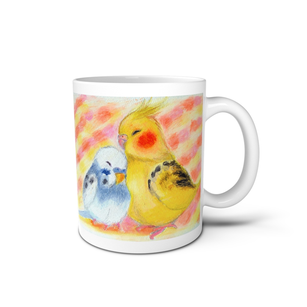 もふもふインコ仲良しマグカップ