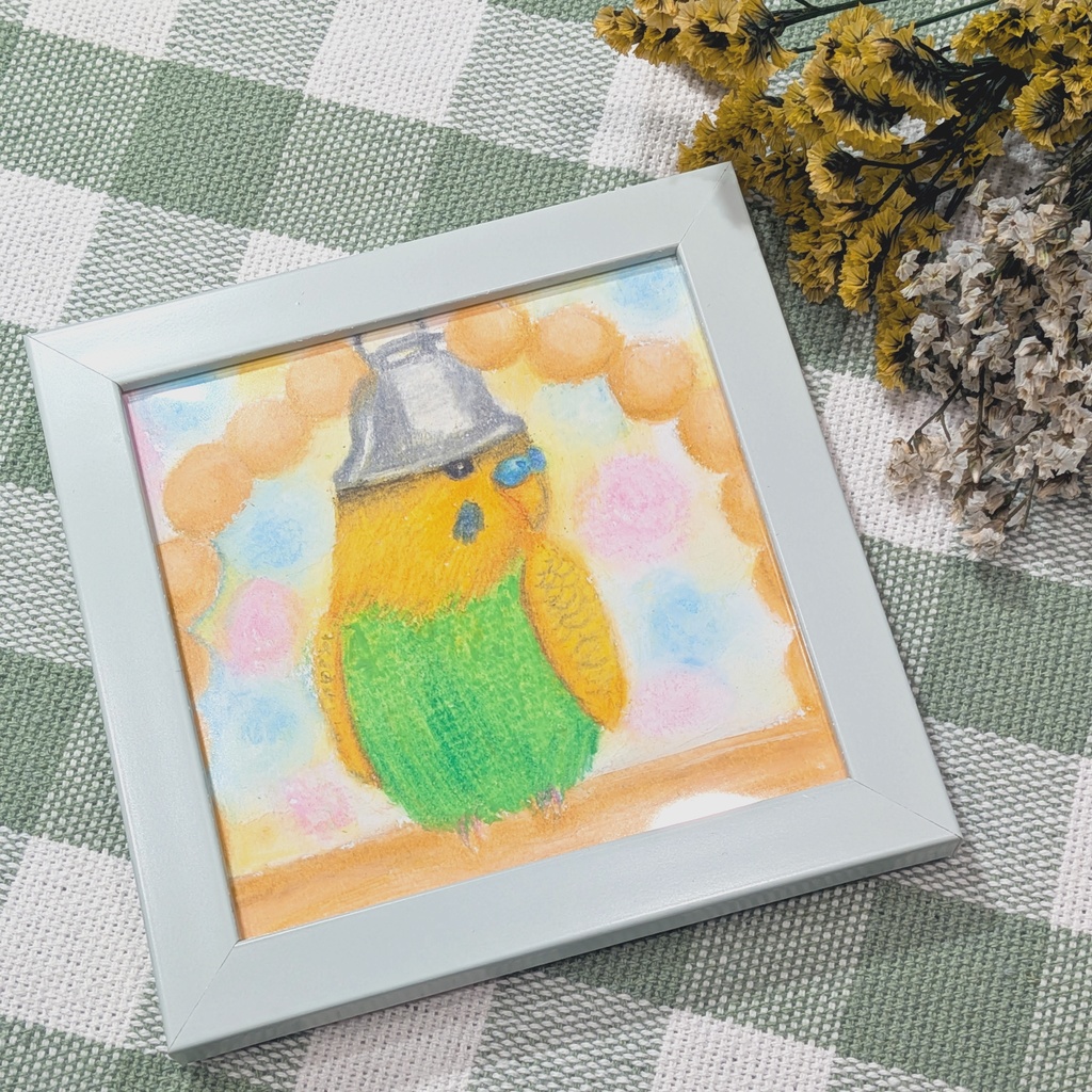 【1点物につき早いもの勝ち！】鈴お帽子セキセイインコイラスト