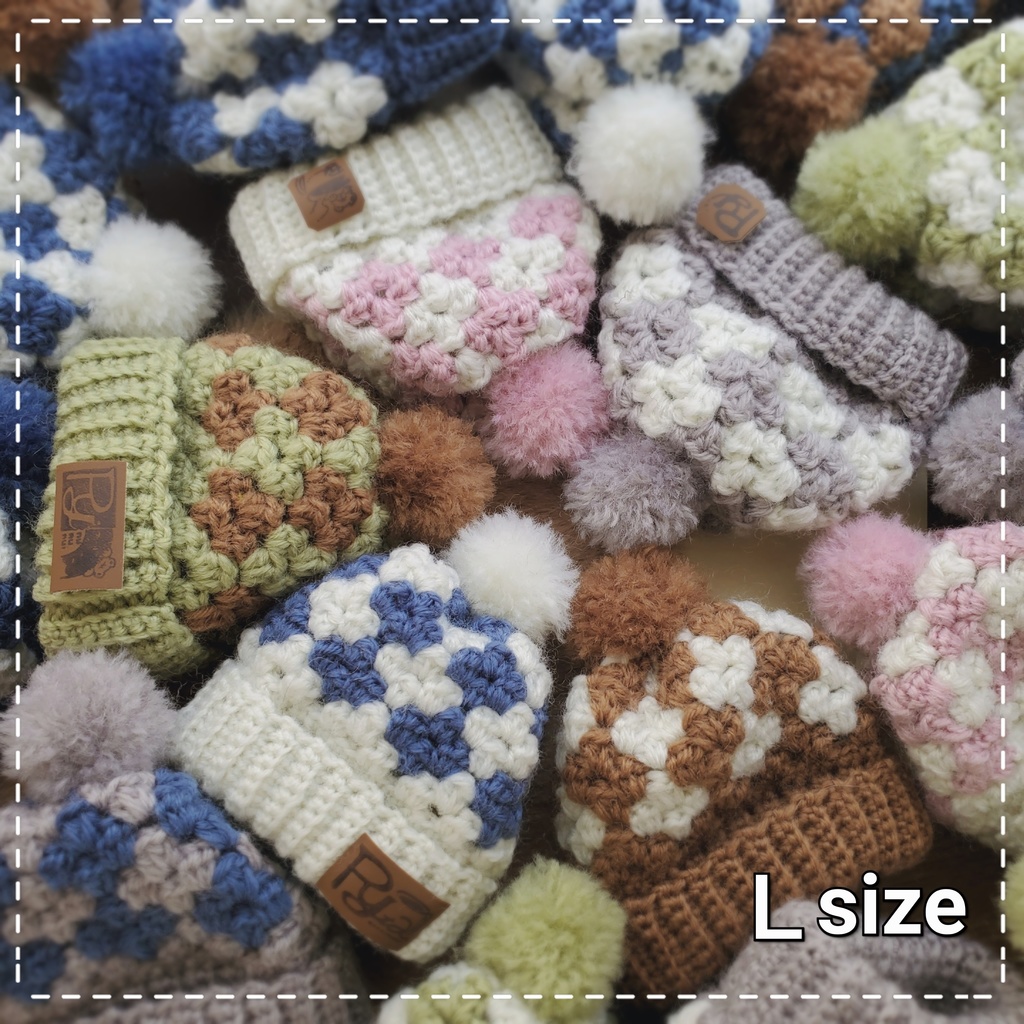 🌼はな柄のニット帽🌼L