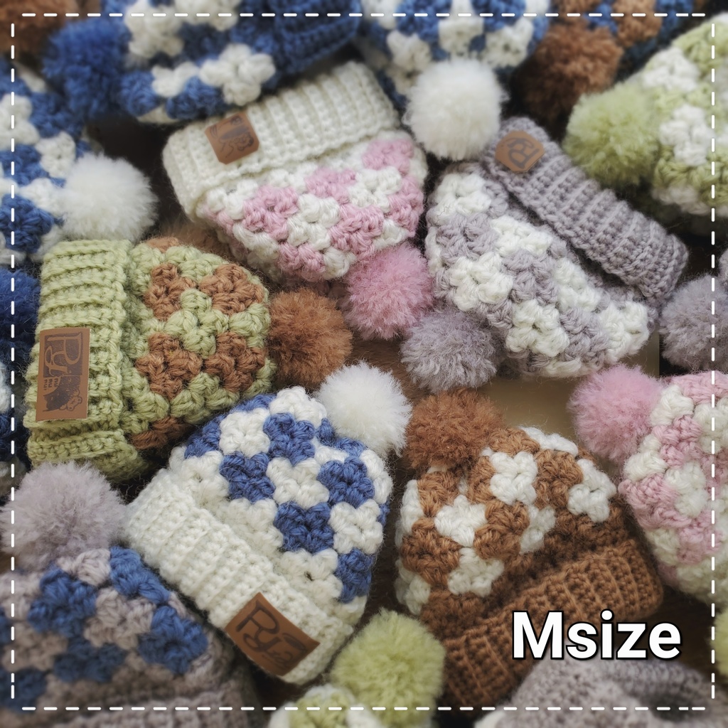 🌼はな柄のニット帽🌼M