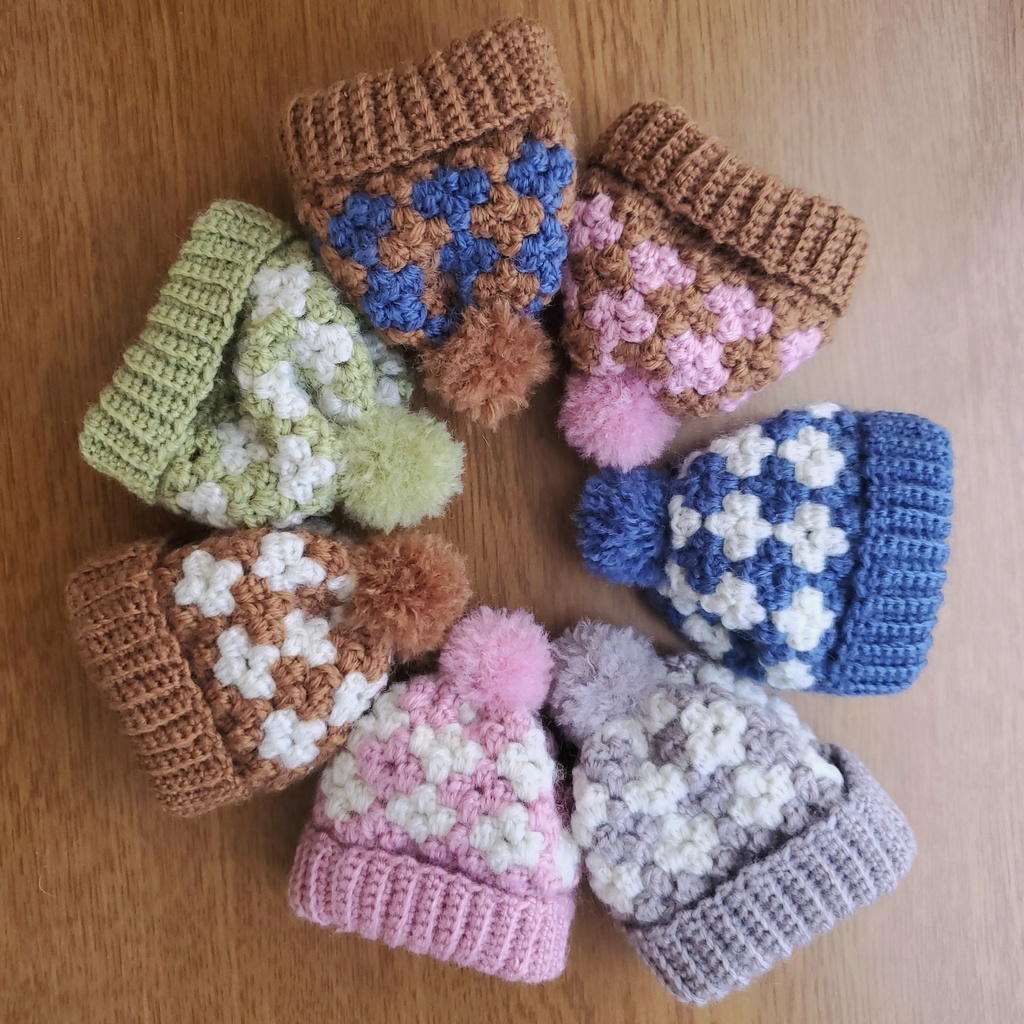 🌼はな柄のニット帽🌼M