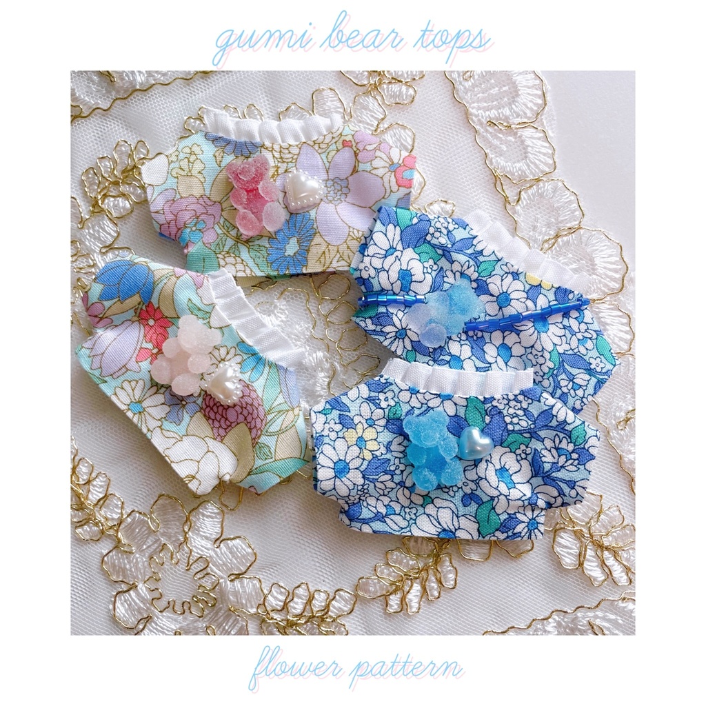 Flower pattern gumi🧸 tops