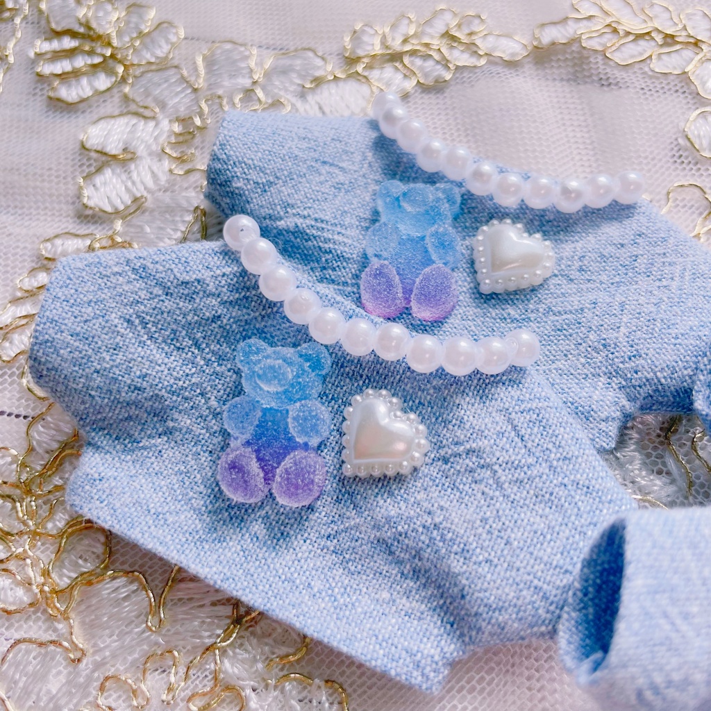 Pearl denim tops