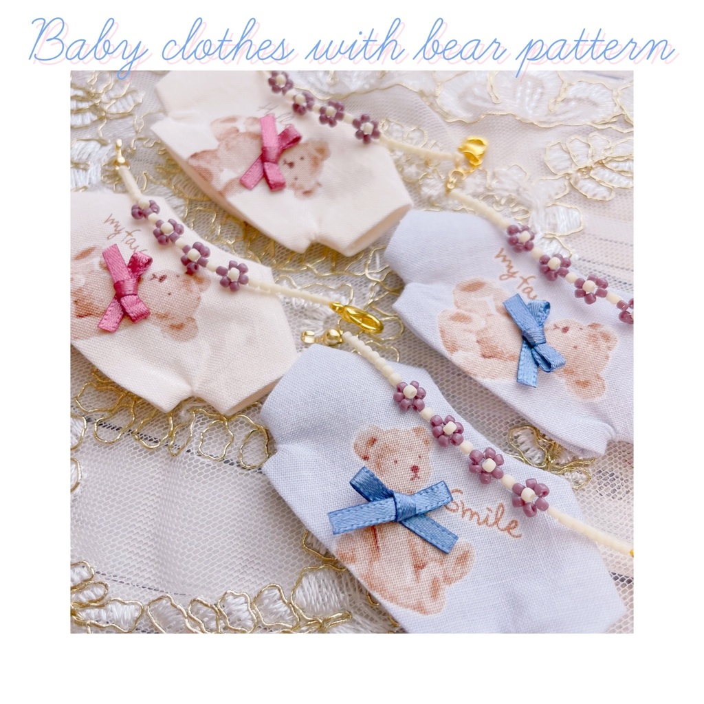 nui#24Baby clothes with bear pattern