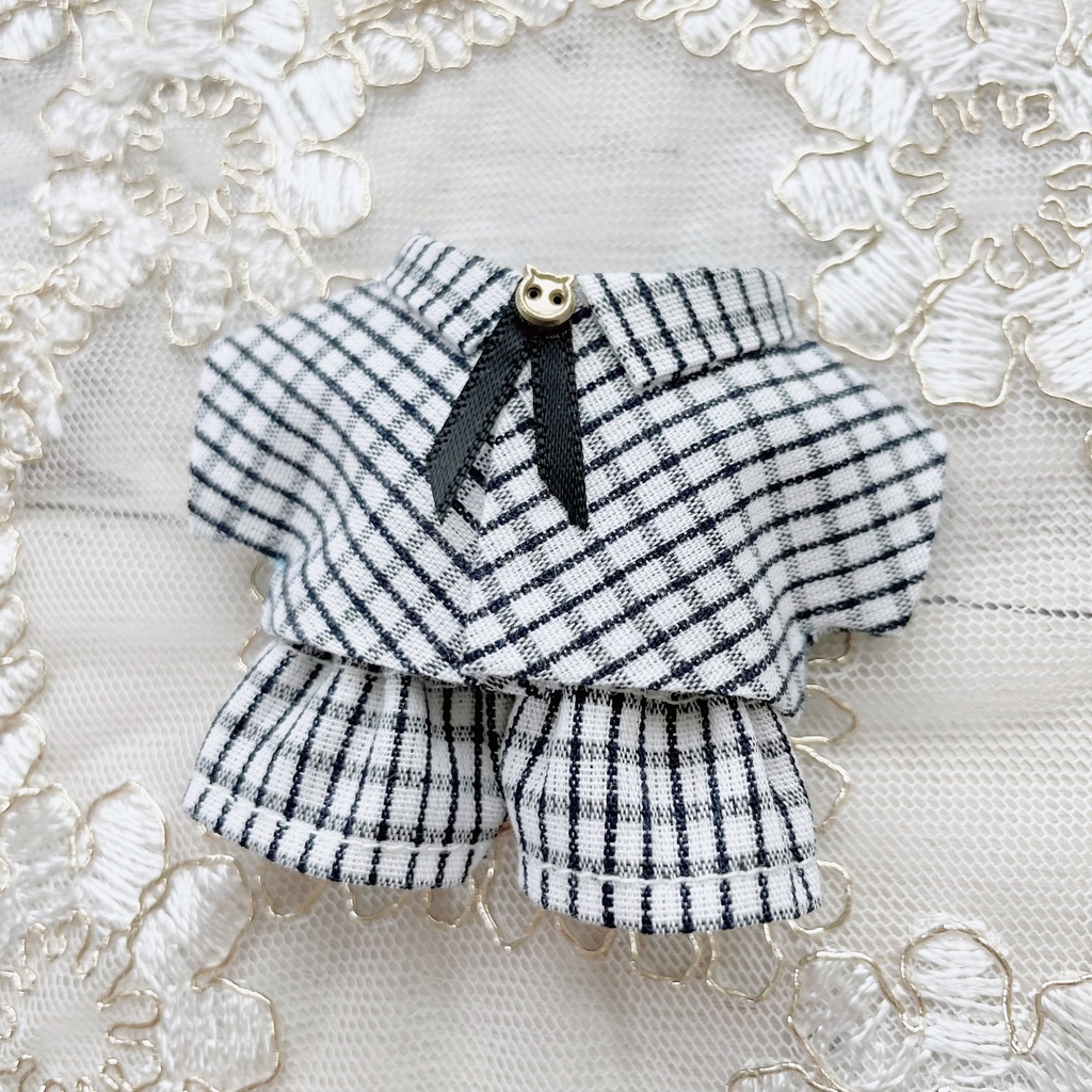 10cm ぬい服 Black check✔︎