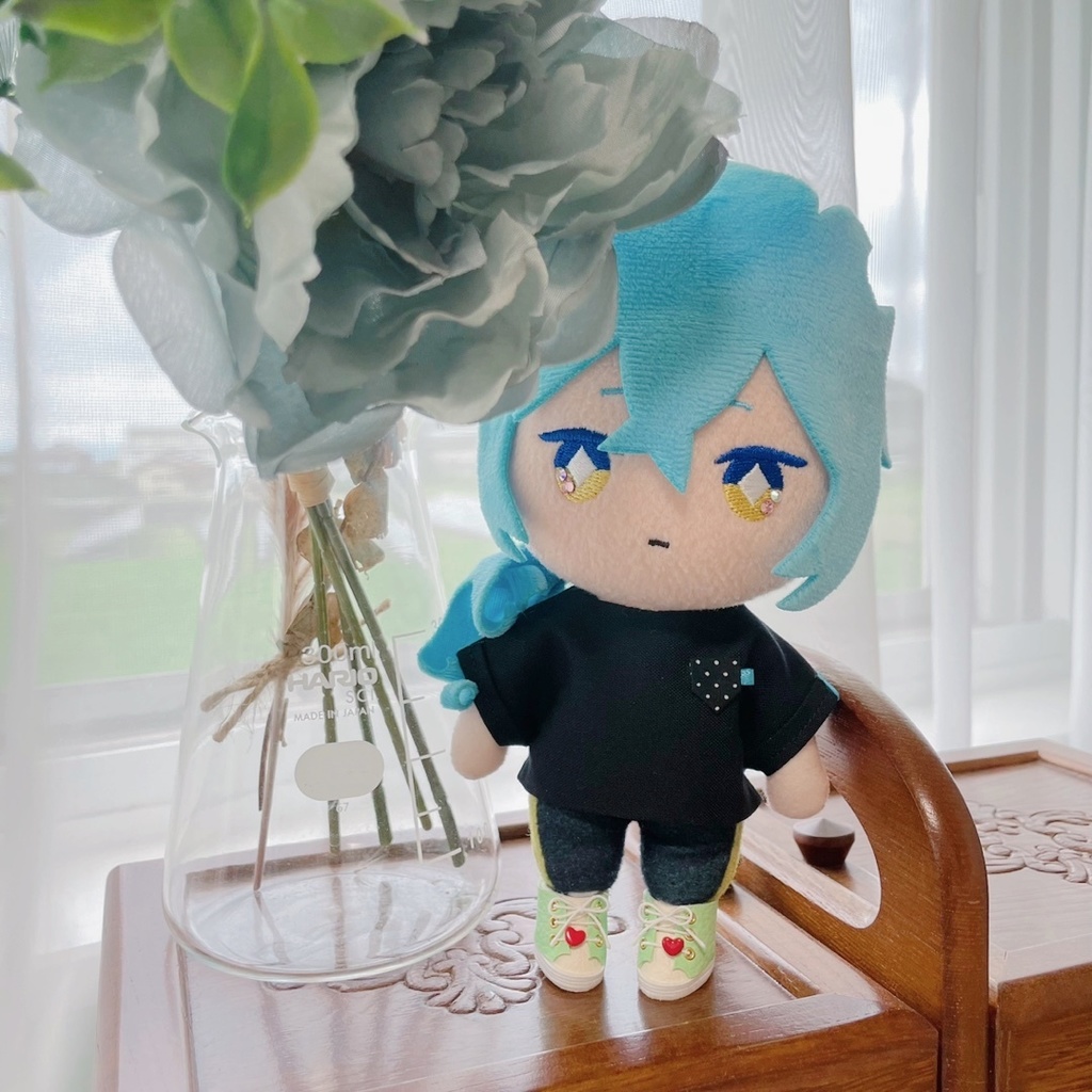 nui#50 Dressed salopette Black 16cmぬい服