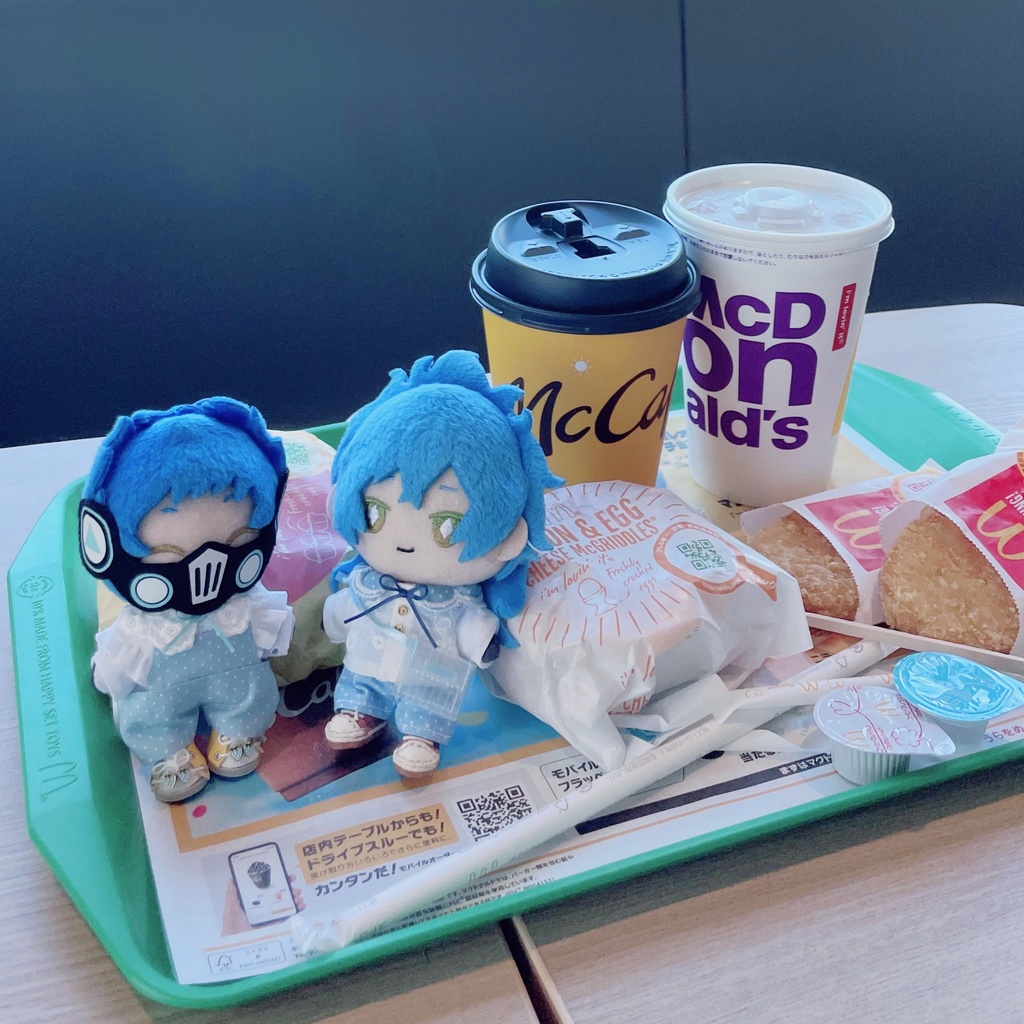 nui#53 Dull color salopette set 10cmぬい服