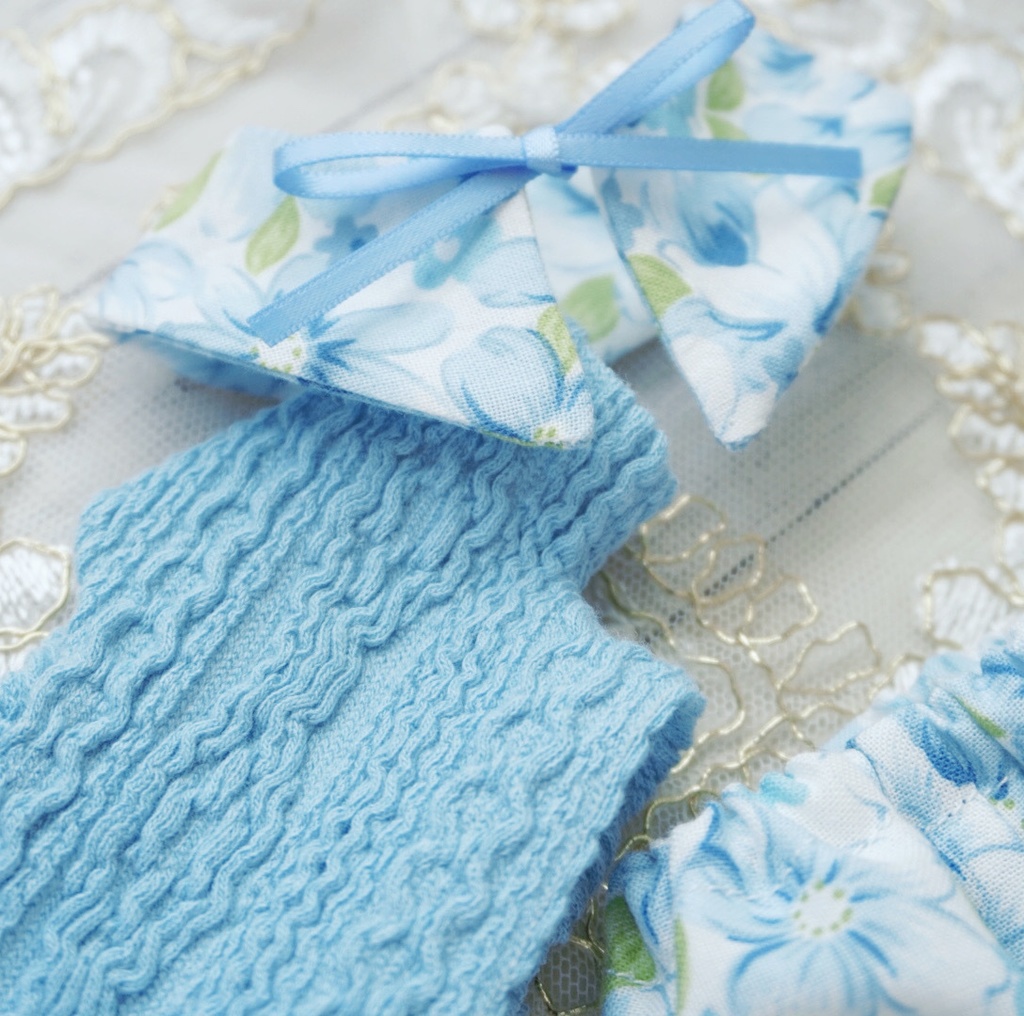 nui#59 Blue flower collar set