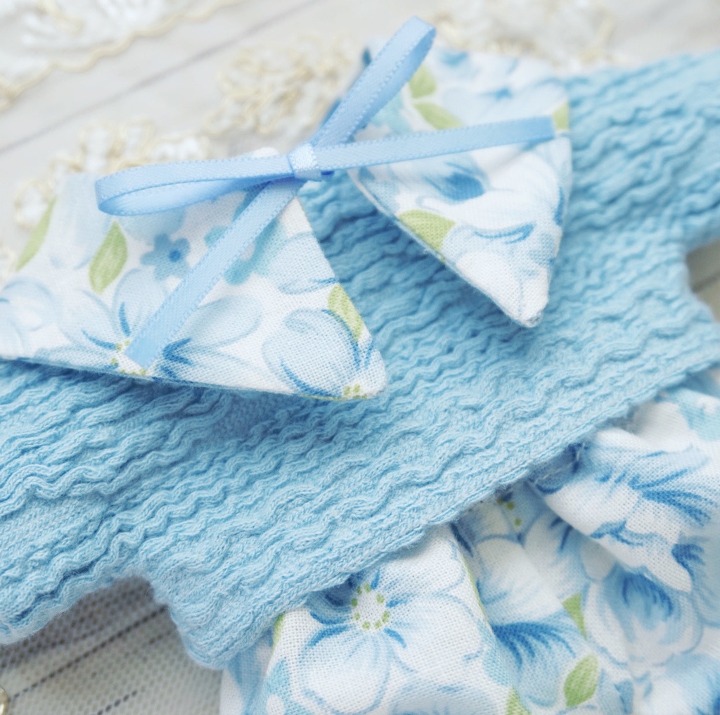 nui#59 Blue flower collar set