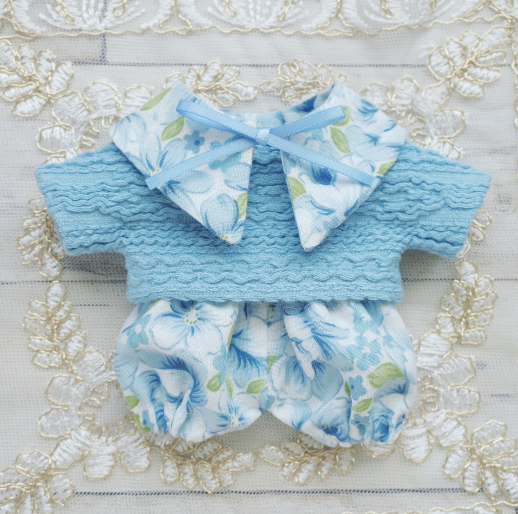 nui#59 Blue flower collar set