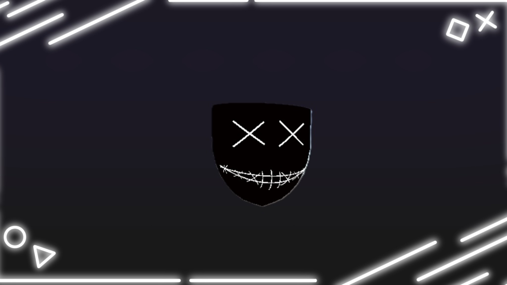 [VRChat想定]ネオンマスク