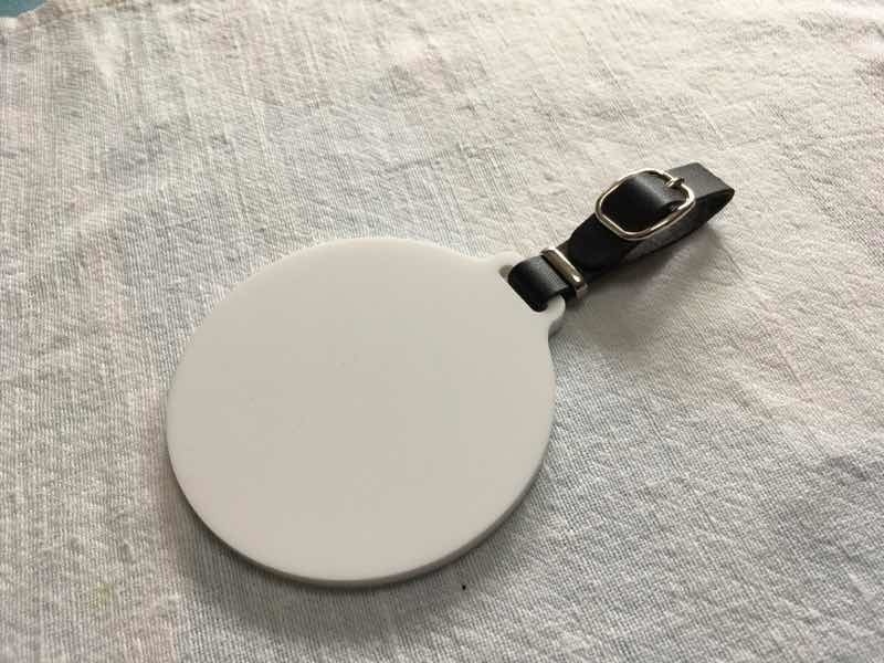 丸型ステッカー用ラゲージタグ80白