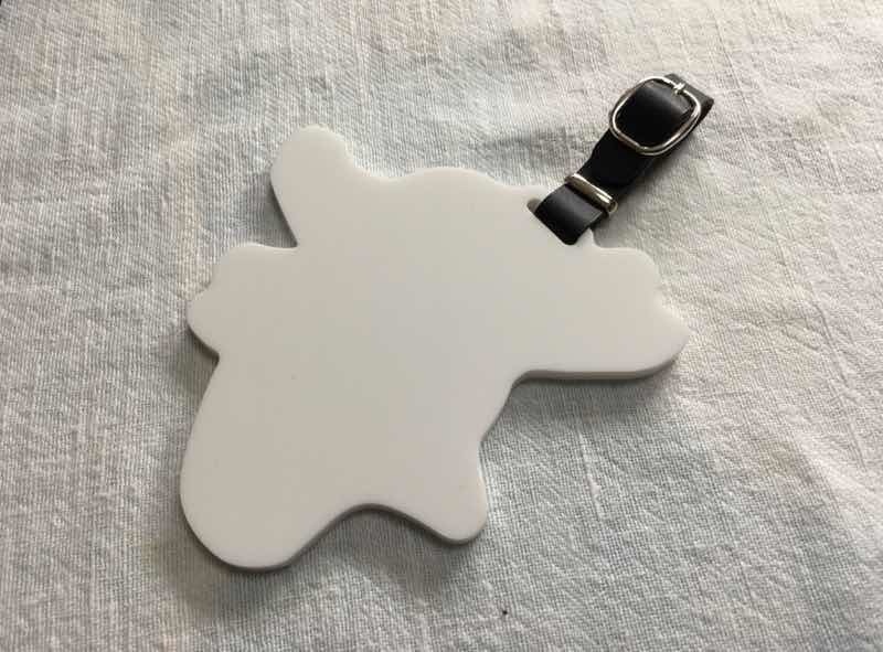 雪男ステッカースキーVer. 用ラゲージタグ白