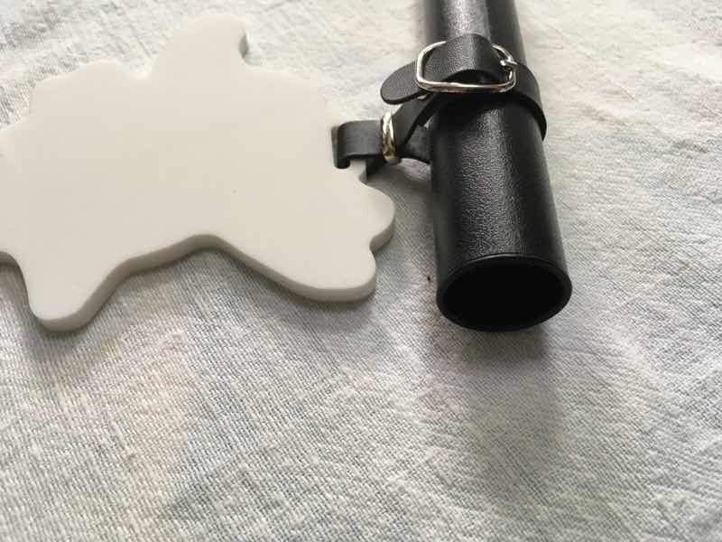 雪男ステッカースキーVer. 用ラゲージタグ白