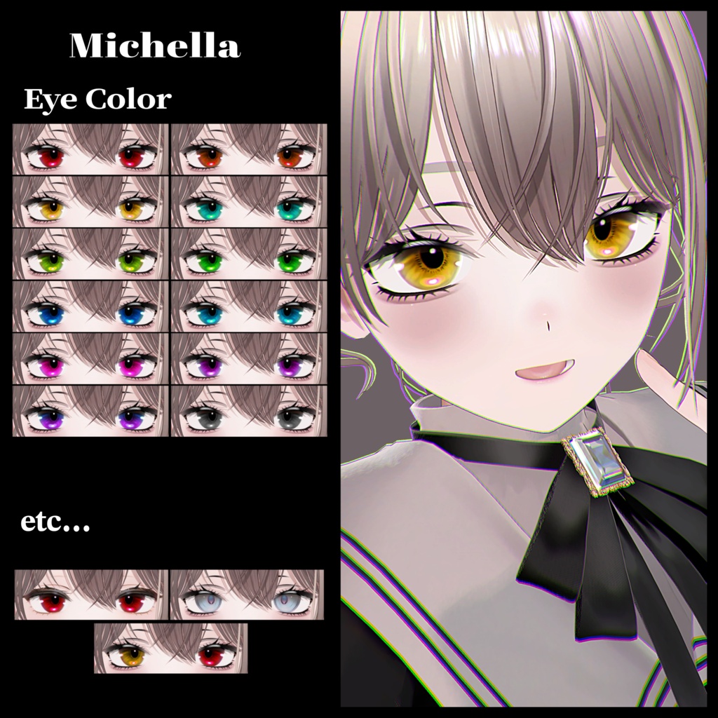 【VRchat】【7avatar対応】全12色 𝓑𝓵𝓸𝓸𝓭𝔂 𝓚𝓲𝓼𝓼🥀