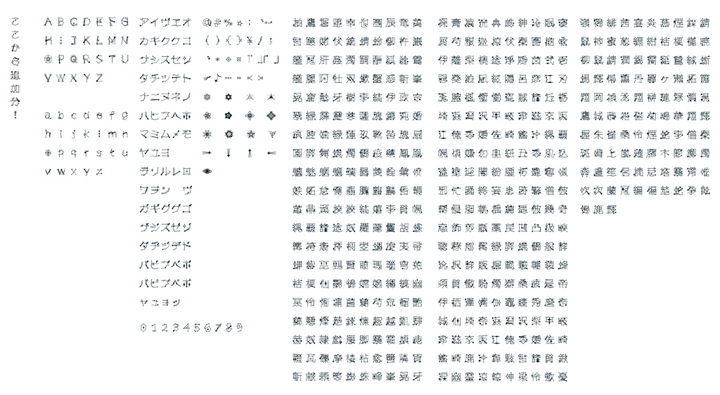 星の散らばりfont