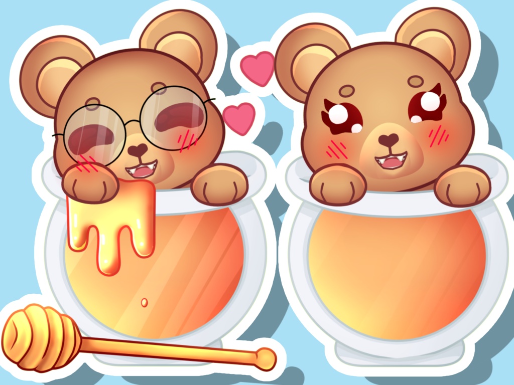 Customizable Vtuber - Brown Bear, Panda, Red Panda, RGB, Polar, Black Bear Vtuber model - Full Body/Fully rigged Live2D Avatar