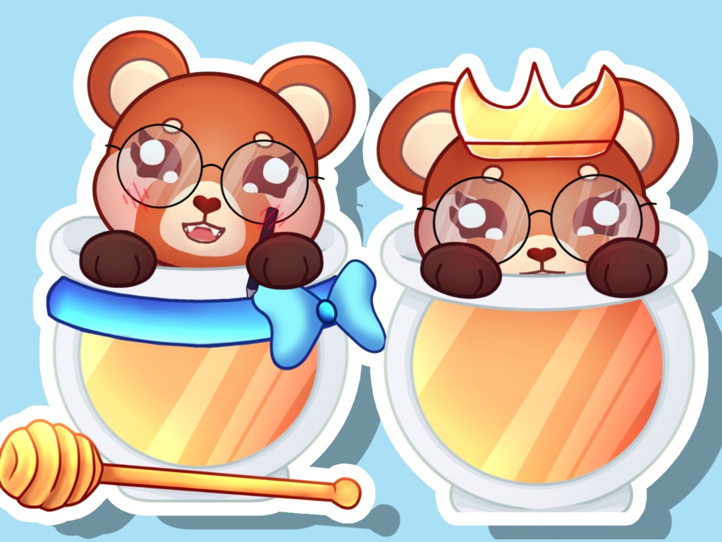 Customizable Vtuber - Brown Bear, Panda, Red Panda, RGB, Polar, Black Bear Vtuber model - Full Body/Fully rigged Live2D Avatar