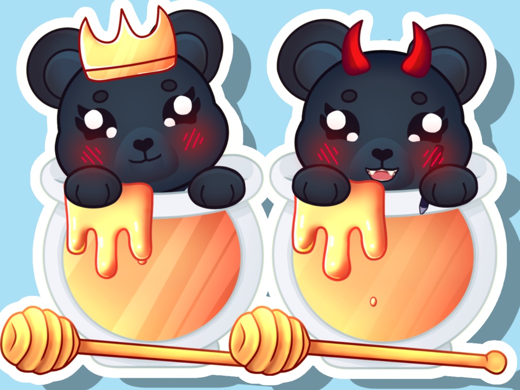 Customizable Vtuber - Brown Bear, Panda, Red Panda, RGB, Polar, Black Bear Vtuber model - Full Body/Fully rigged Live2D Avatar