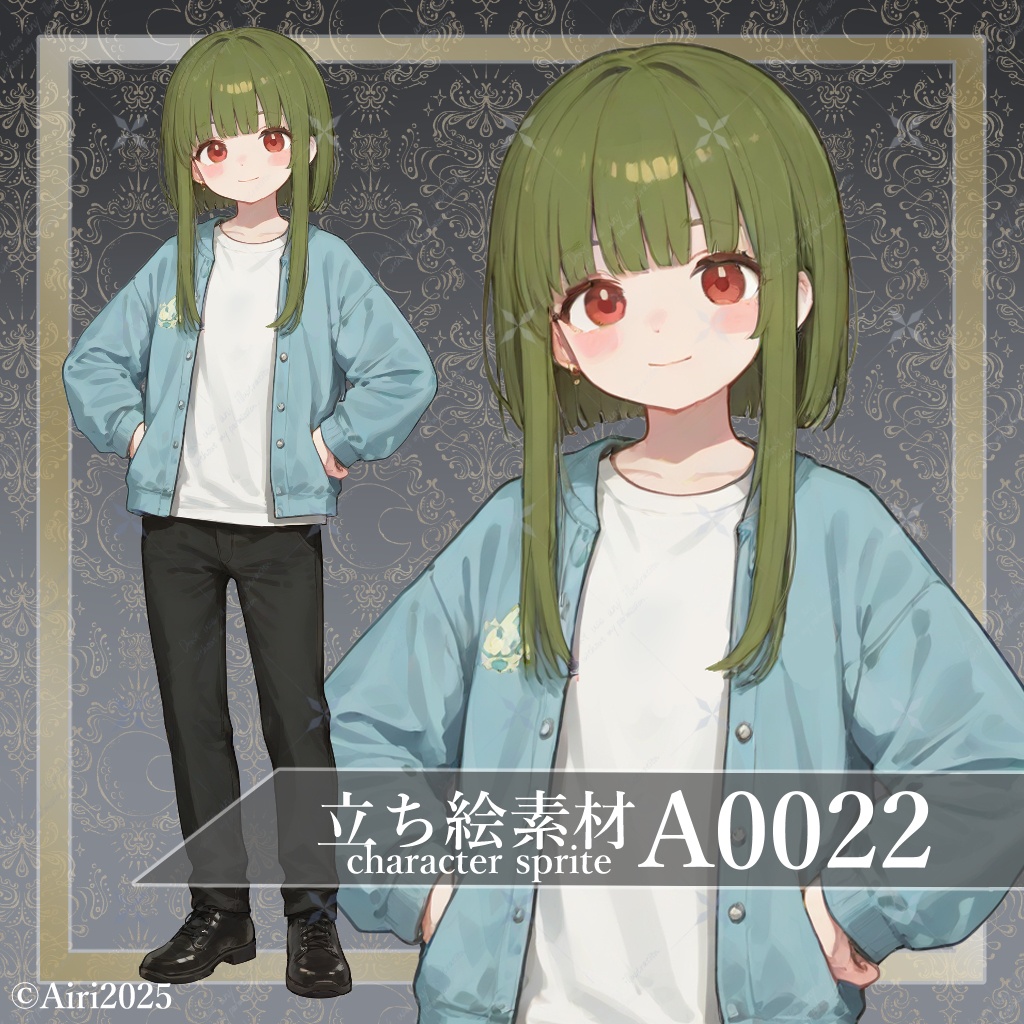 立ち絵素材PngAvatarA0022緑髪少年少女