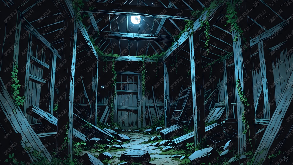 【素材集】廃墟【背景画像】16:9