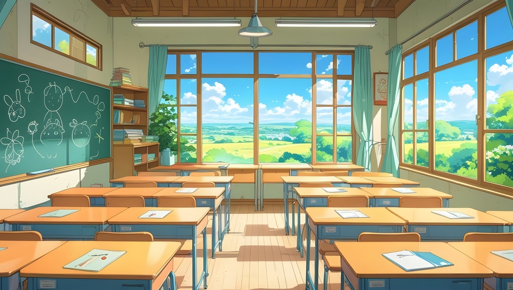 【無料フリー】学校【背景画像】16:9