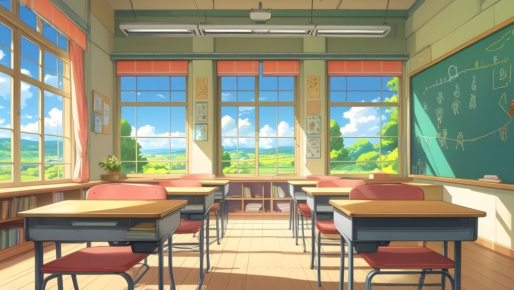 【無料フリー】学校【背景画像】16:9