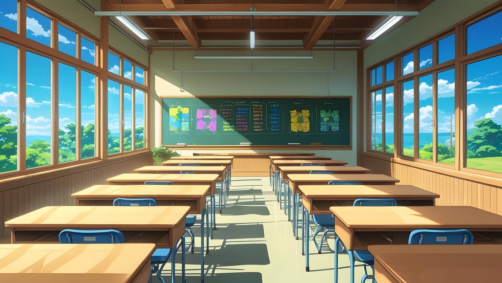 【無料フリー】学校【背景画像】16:9