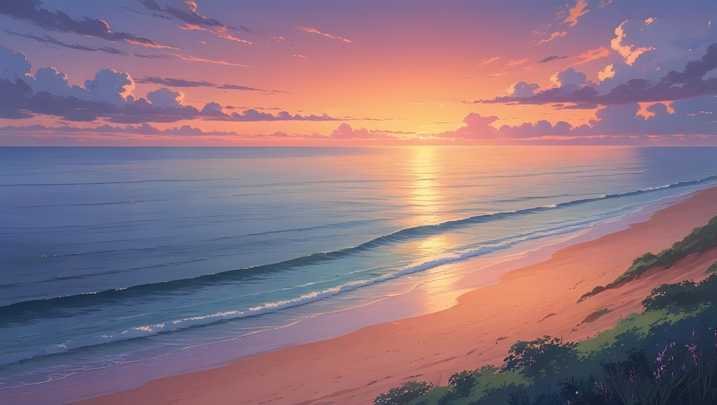 【フリー素材集】海と空【背景画像】16:9【無料】