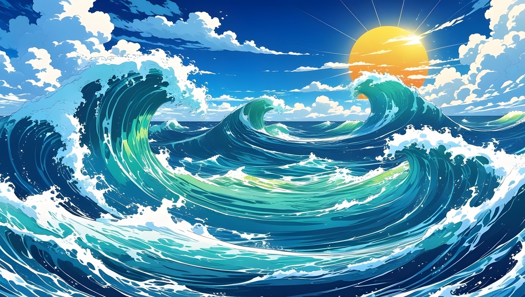 【フリー素材集】海と空【背景画像】16:9【無料】