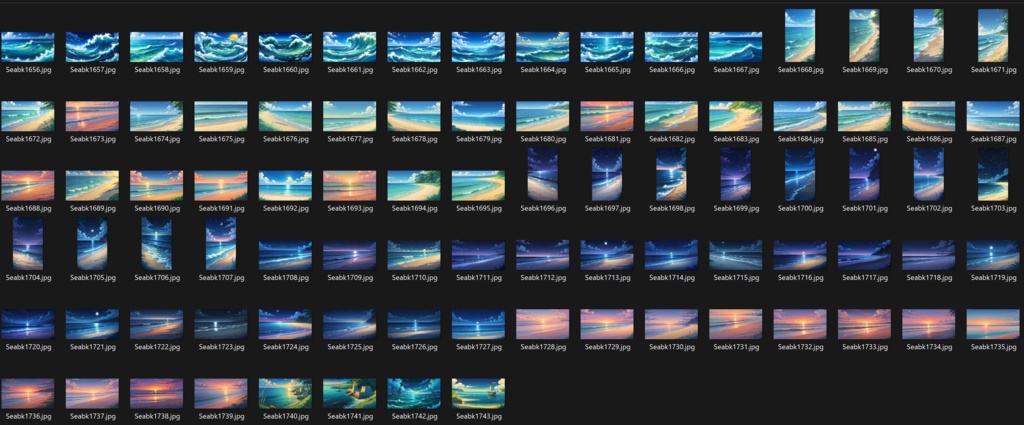 【フリー素材集】海と空【背景画像】16:9【無料】