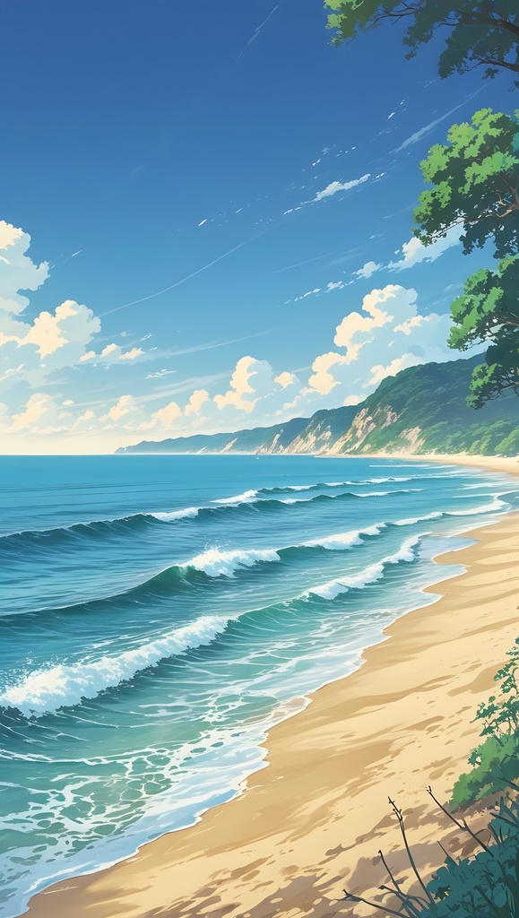 【フリー素材集】海と空【背景画像】16:9【無料】