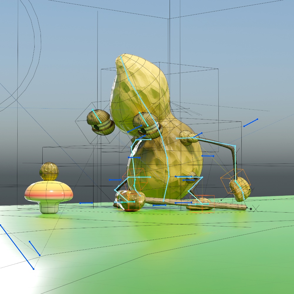 『ぴーなっつお』キャラクターデータ(Blenderデータ)【無料版!】
