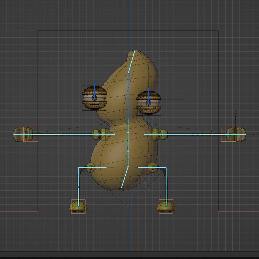 『ぴーなっつお』キャラクターデータ(Blenderデータ)【無料版!】