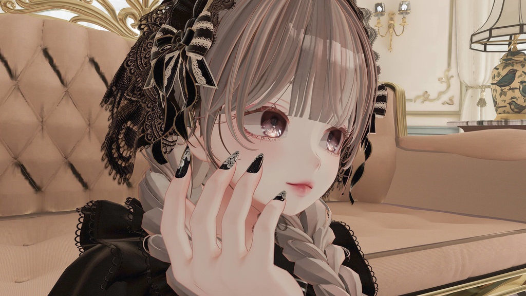 レース柄ネイルテクスチャ