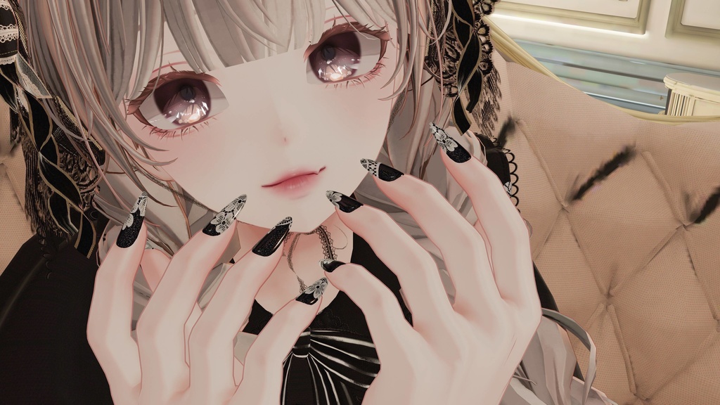 レース柄ネイルテクスチャ