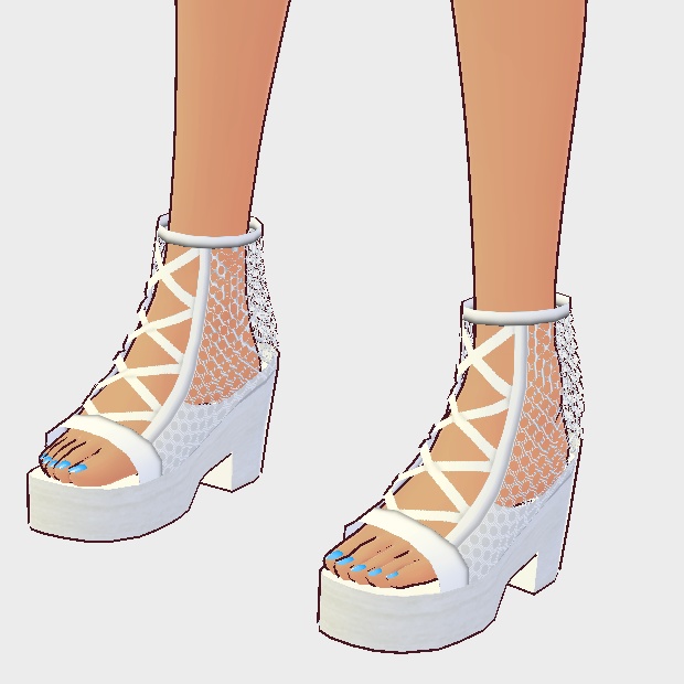 【VRoid】サマーブーツ(黒/白)【基本無料】