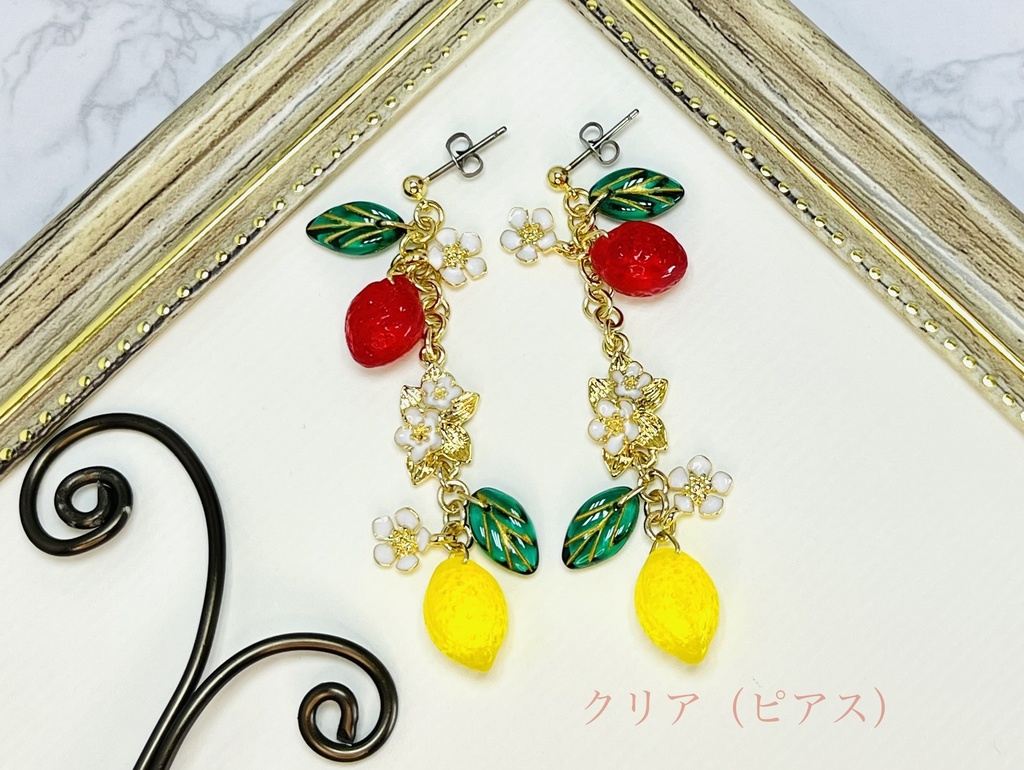 数量限定！特売 No.4081 handmadeピアス☘︎︎サボテンにゃんこレジン