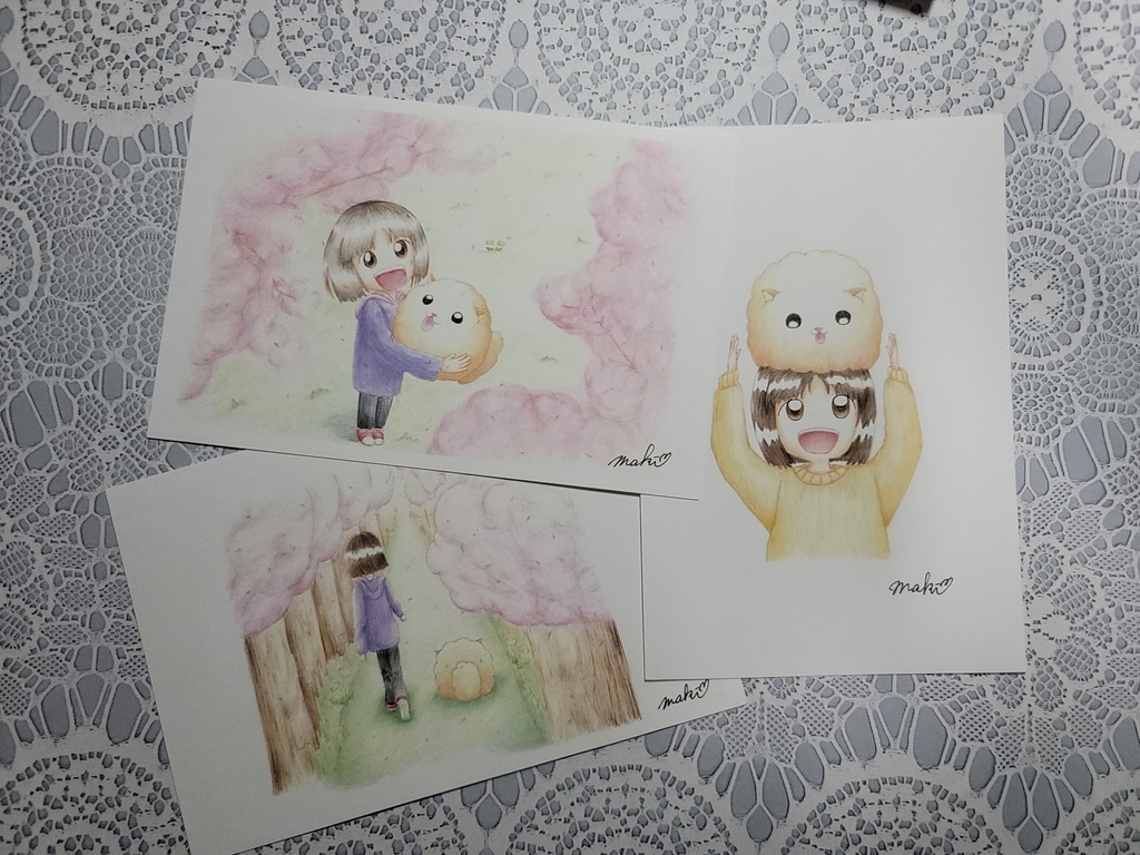 ポストカードセット「ゆまちゃんとヤン丸の12ヶ月」