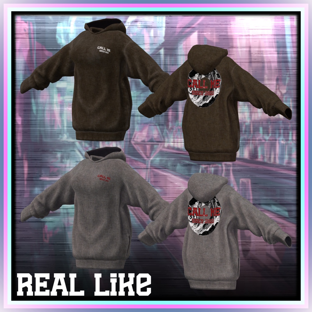 【17アバター対応】夜更かしビッグフーディ