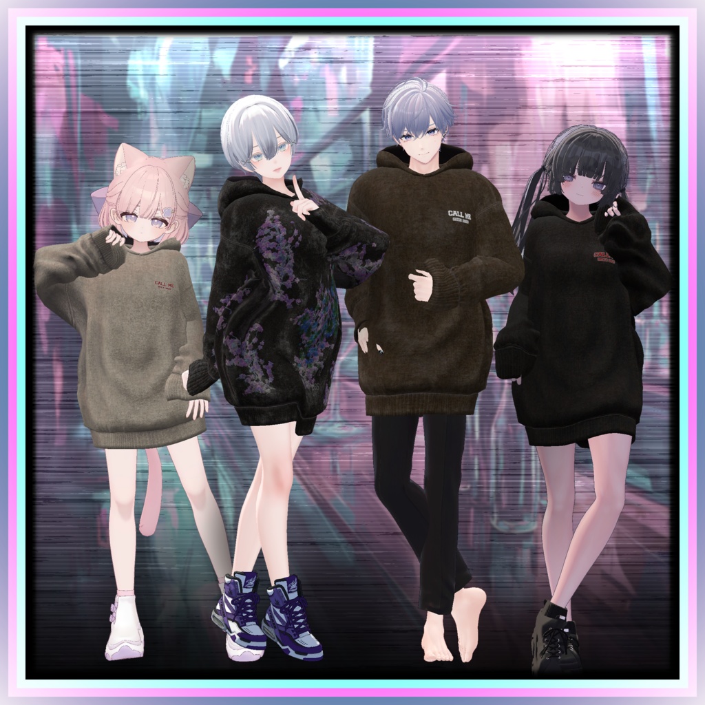 【17アバター対応】夜更かしビッグフーディ