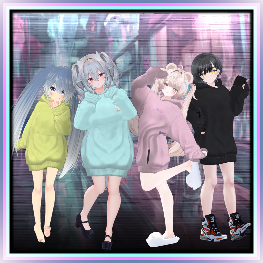 【17アバター対応】夜更かしビッグフーディ